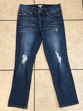 Juicy Couture Ripped Dark Blue Skinny Jeans